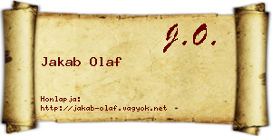 Jakab Olaf névjegykártya