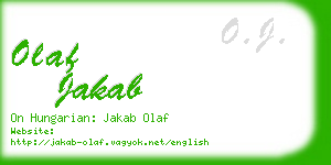 olaf jakab business card